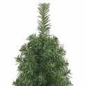 VidaXL Smukła sztuczna choinka ze stojakiem, zielona, 150 cm, PVC