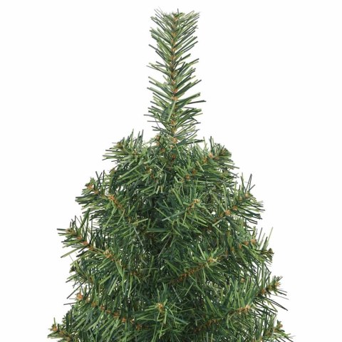 VidaXL Smukła sztuczna choinka ze stojakiem, zielona, 150 cm, PVC