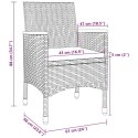 VidaXL 3-cz. zestaw mebli ogrodowych z poduszkami, rattan PE i szkło