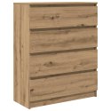 KOMODA ARTISAN DĄB 80X35X99 CM DREWNO KLEJONE