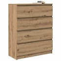 KOMODA ARTISAN DĄB 80X35X99 CM DREWNO KLEJONE