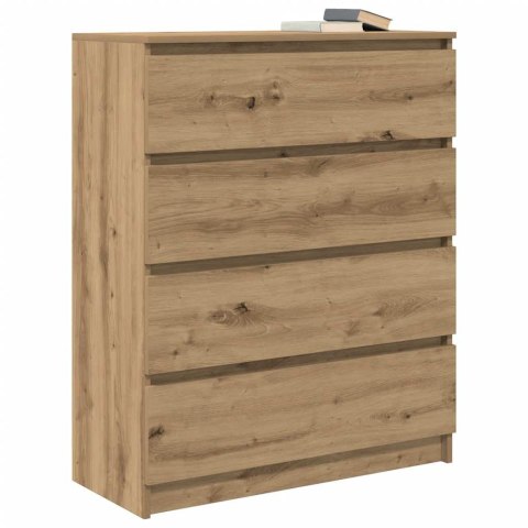 KOMODA ARTISAN DĄB 80X35X99 CM DREWNO KLEJONE
