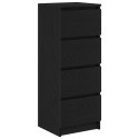 VidaXL Komoda Czarny Dąb 37,5x35x99 cm Drewno klejone
