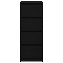 VidaXL Komoda Czarny Dąb 37,5x35x99 cm Drewno klejone