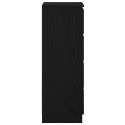 VidaXL Komoda Czarny Dąb 37,5x35x99 cm Drewno klejone