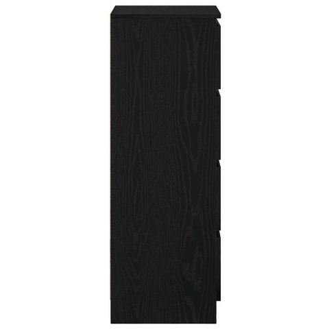 VidaXL Komoda Czarny Dąb 37,5x35x99 cm Drewno klejone