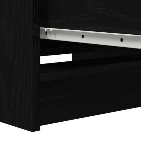 VidaXL Komoda Czarny Dąb 37,5x35x99 cm Drewno klejone