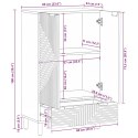 VidaXL Komoda wysoka Brązowa 60x33x100 cm Drewno lite Mango