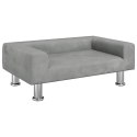 VidaXL Legowisko dla psa, jasnoszare, 70x45x26,5 cm, aksamitne