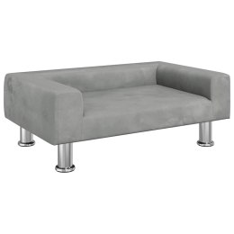 VidaXL Legowisko dla psa, jasnoszare, 70x45x26,5 cm, aksamitne