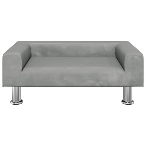 VidaXL Legowisko dla psa, jasnoszare, 70x45x26,5 cm, aksamitne