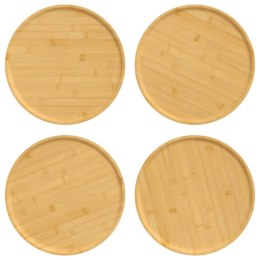 VidaXL Talerze na pizzę, 4 szt., Ø32x1,5 cm, bambus