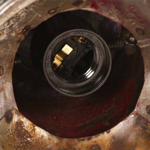 INDUSTRIALNA LAMPA WISZĄCA, 25 W, KOLOROWA, OKRĄGŁA, 19 CM, E27