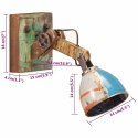 LAMPA ŚCIENNA W INDUSTRIALNYM STYLU, KOLOROWA, OKRĄGŁA, E27