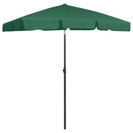 VidaXL Parasol plażowy, zielony, 180x120 cm