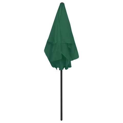 VidaXL Parasol plażowy, zielony, 180x120 cm
