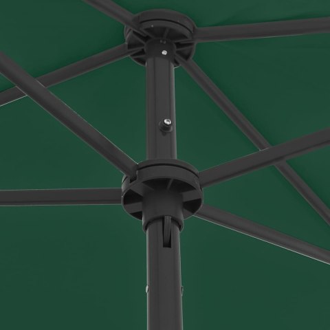 VidaXL Parasol plażowy, zielony, 180x120 cm