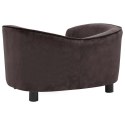 VidaXL Sofa dla psa, brązowa, 69x49x40 cm, pluszowa