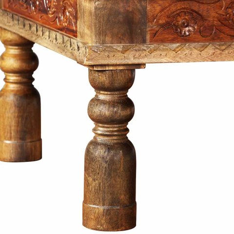 VidaXL Stolik kawowy z litego drewna akacjowego i mango, 110x60x38 cm