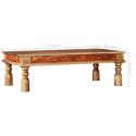VidaXL Stolik kawowy z litego drewna akacjowego i mango, 110x60x38 cm