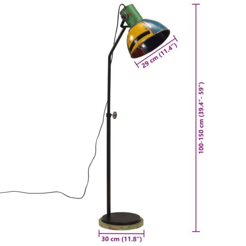VidaXL Lampa stojąca, 25 W, wielokolorowa, 30x30x100-150 cm, E27