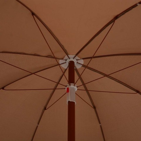 PARASOL OGRODOWY NA STALOWYM SŁUPKU, 240 CM, TAUPE