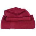 VidaXL 6-cz. zestaw ręczników, FROGN, bordo, 360 g/m²
