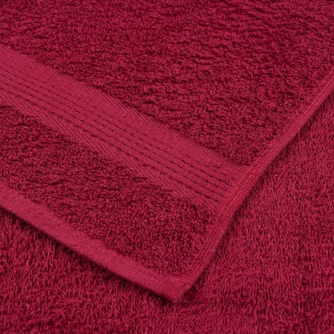 VidaXL 6-cz. zestaw ręczników, FROGN, bordo, 360 g/m²