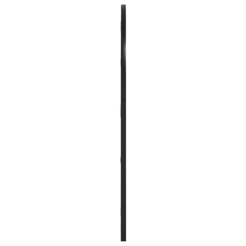 VidaXL Lustro ścienne, czarne, 60x70 cm, zakończone łukiem, żelazo