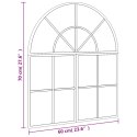 VidaXL Lustro ścienne, czarne, 60x70 cm, zakończone łukiem, żelazo