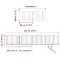 VidaXL Składana bramka dla psa, z drzwiami, 10 paneli, biała, 800 cm