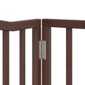 VidaXL Składana bramka dla psa, z drzwiami, 4 panele, brązowa, 320 cm