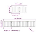 VidaXL Składana bramka dla psa, z drzwiami, 6 paneli, brązowa, 480 cm