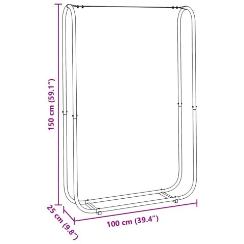 STOJAK NA DREWNO OPAŁOWE 100X25X150 CM STAL OCYNKOWANA