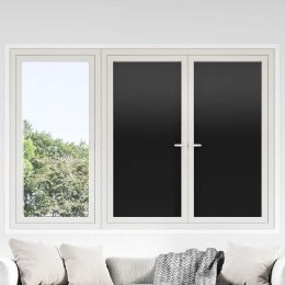 VidaXL Folie okienne, 5 szt., matowe, czarne, PVC