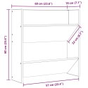 PÓŁKI ŚCIENNE NA BUTY 2SZT SZARE POŁYSK 60X18X60CM