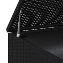 SKRZYNIA NA PODUSZKI OGRODOWE RATTAN 145X100X103CM CZARNA