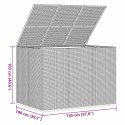 SKRZYNIA NA PODUSZKI OGRODOWE RATTAN 145X100X103CM CZARNA