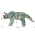 VidaXL Pluszowy triceratops, stojący, zielony, XXL