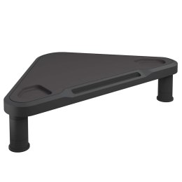 VidaXL Narożna podstawka pod monitor, czarna, 49x28x10,5 cm