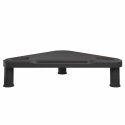 VidaXL Narożna podstawka pod monitor, czarna, 49x28x10,5 cm