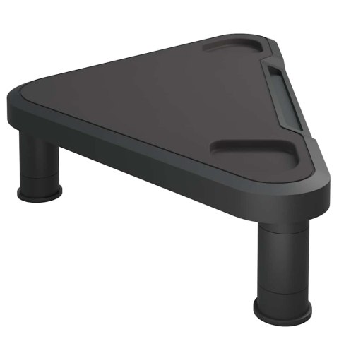 VidaXL Narożna podstawka pod monitor, czarna, 49x28x10,5 cm