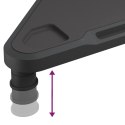 VidaXL Narożna podstawka pod monitor, czarna, 49x28x10,5 cm