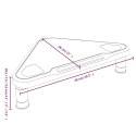 VidaXL Narożna podstawka pod monitor, czarna, 49x28x10,5 cm