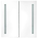 VidaXL Szafka łazienkowa z lustrem i LED, szara, 62x14x60 cm