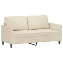 VidaXL 2-osobowa sofa, kremowy, 140 cm, sztuczna skóra