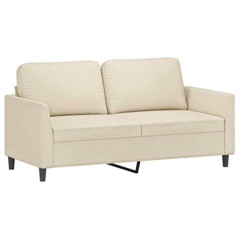 VidaXL 2-osobowa sofa, kremowy, 140 cm, sztuczna skóra