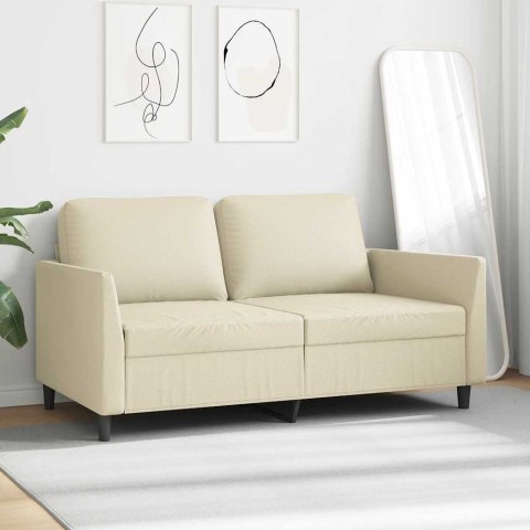 VidaXL 2-osobowa sofa, kremowy, 140 cm, sztuczna skóra