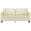 VidaXL 2-osobowa sofa, kremowy, 140 cm, sztuczna skóra