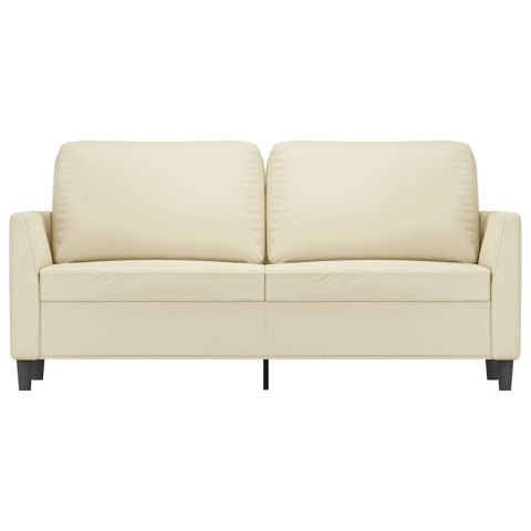 VidaXL 2-osobowa sofa, kremowy, 140 cm, sztuczna skóra